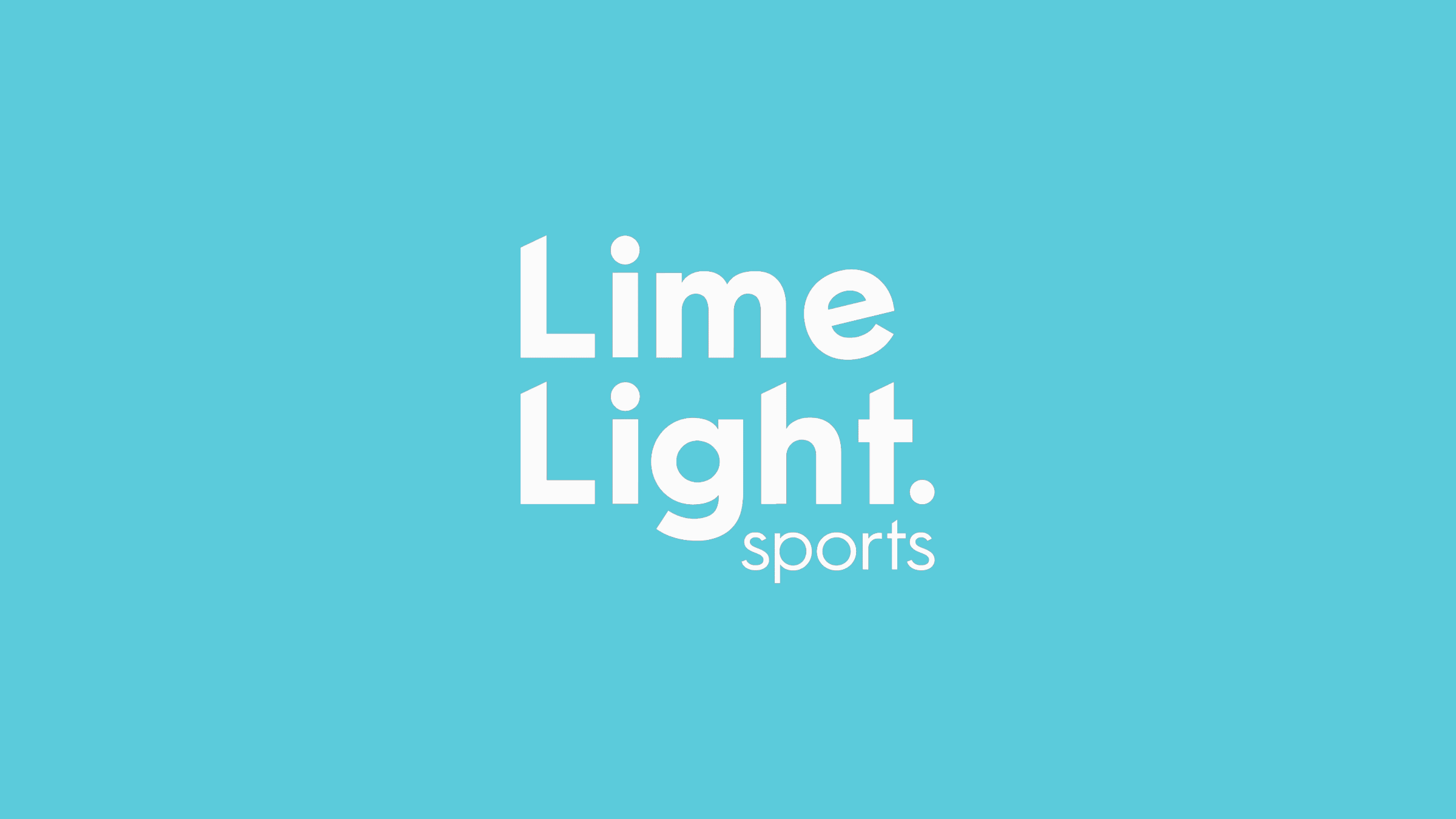 Gif of LimeLight sports logo with LimeLight sports brand colours flashing across the screen.